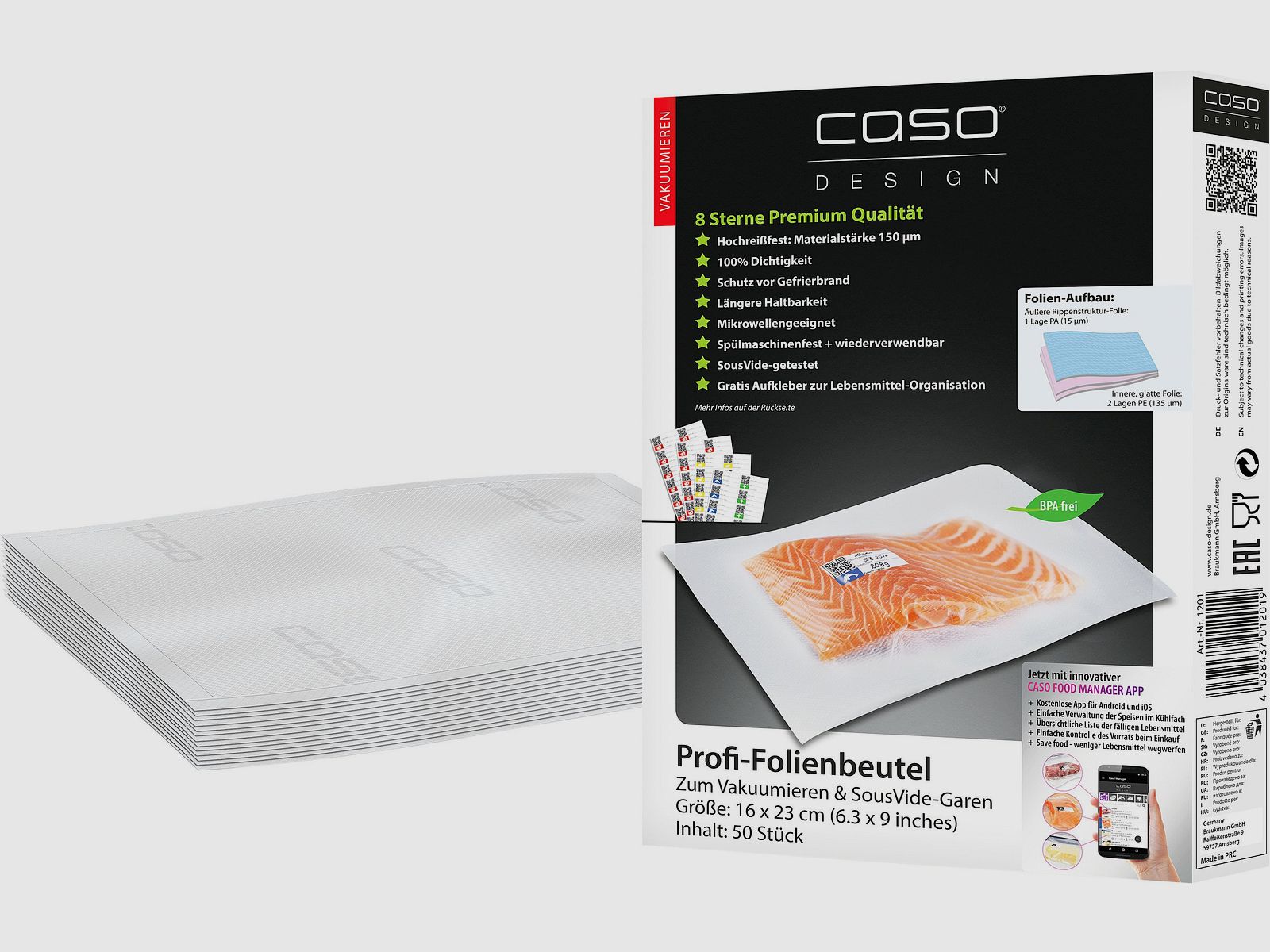 Caso foil bag