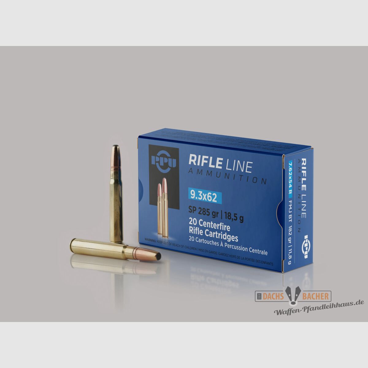 PPU Privi Partizan 9,3x62 18,5g/285gr SP Teilmantel 20 Schuß