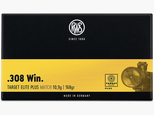 RWS TARGET ELITE PLUS - .308WIN - 10,9G / 168GRS. - 20 PATRONEN