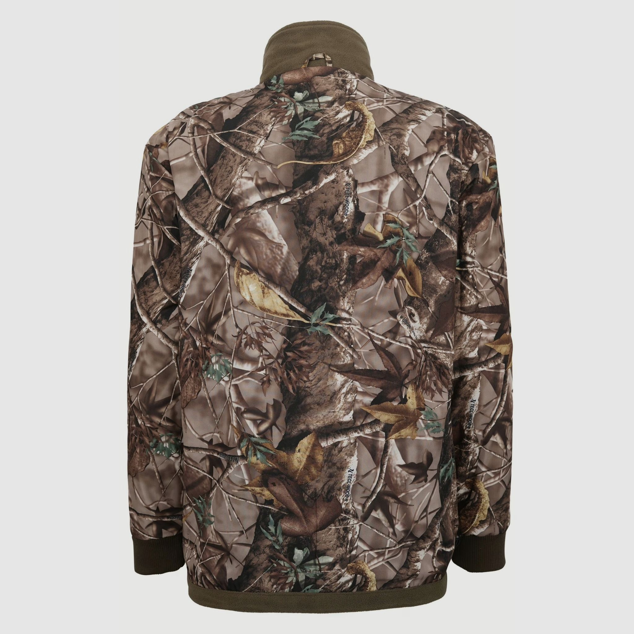 Hubertus Reversible fleece jacket Pirsch, olive/brown camouflage, image 2 of 7