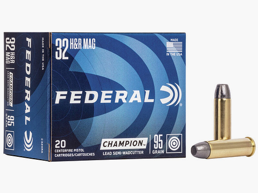 Federal Champion Target .32 H&R Mag. 98GR SWHP 20 Patronen