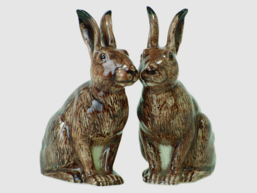Lovergreen porcelain motif rabbit salt and pepper shakers