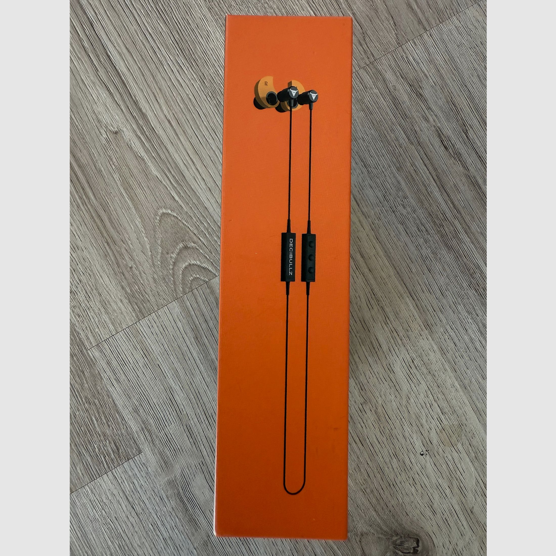Gehörschutz elektronisch DECIBULLZ Wireless Orange anpassbar