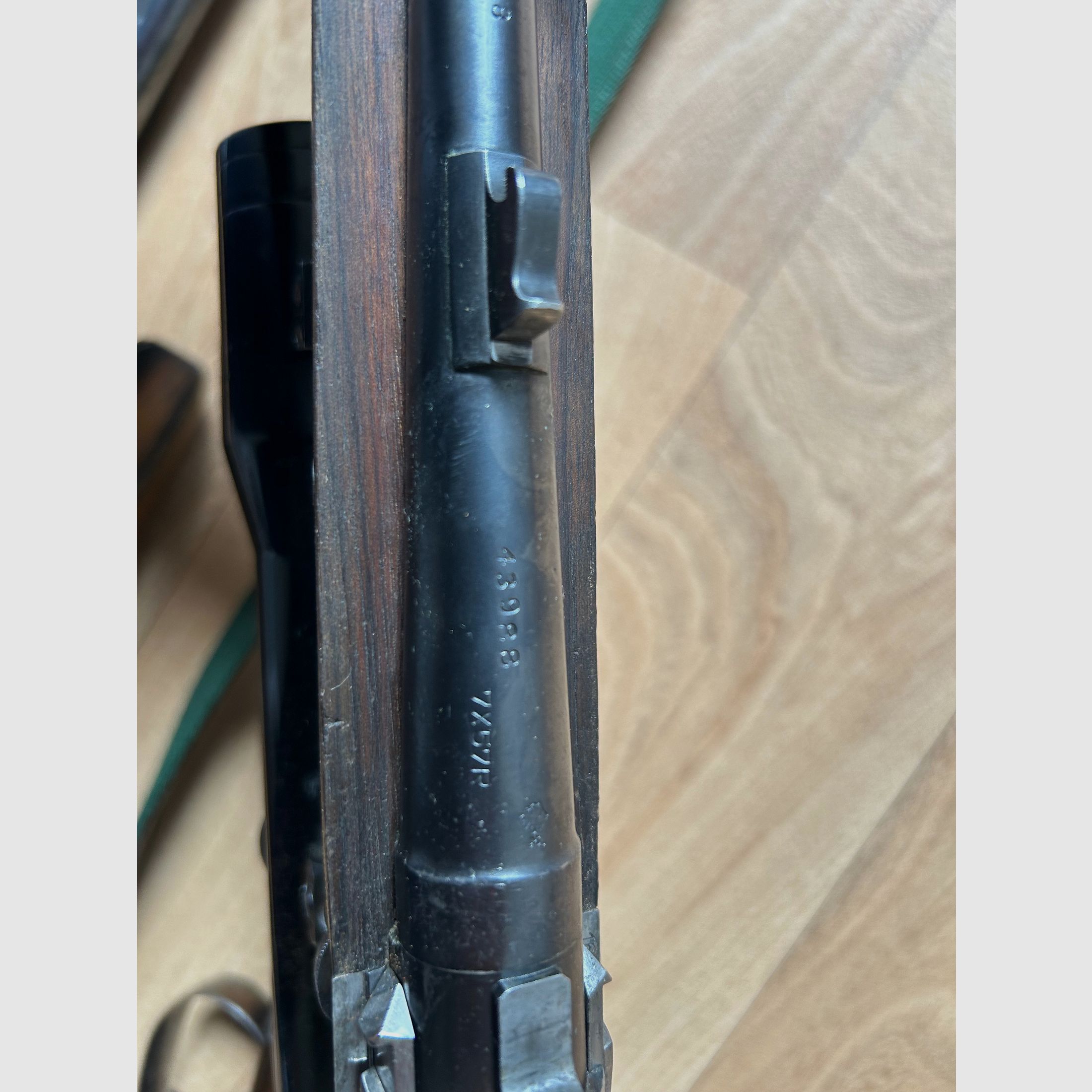 Bockdoppelflinte Merkel Suhl 16/70 met Krieghoff verwisselbare loop 7x57R en richtkijker Zeiss Diavari 1,5x6