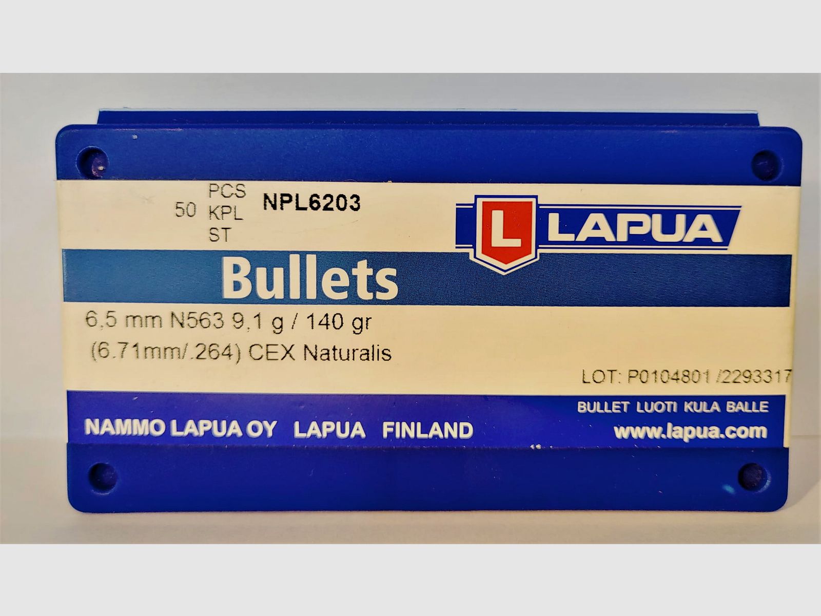 Amunicja Lapua Pociski kal. 6,5 mm 9,1 g / 140 gr, opakowanie 50 szt.