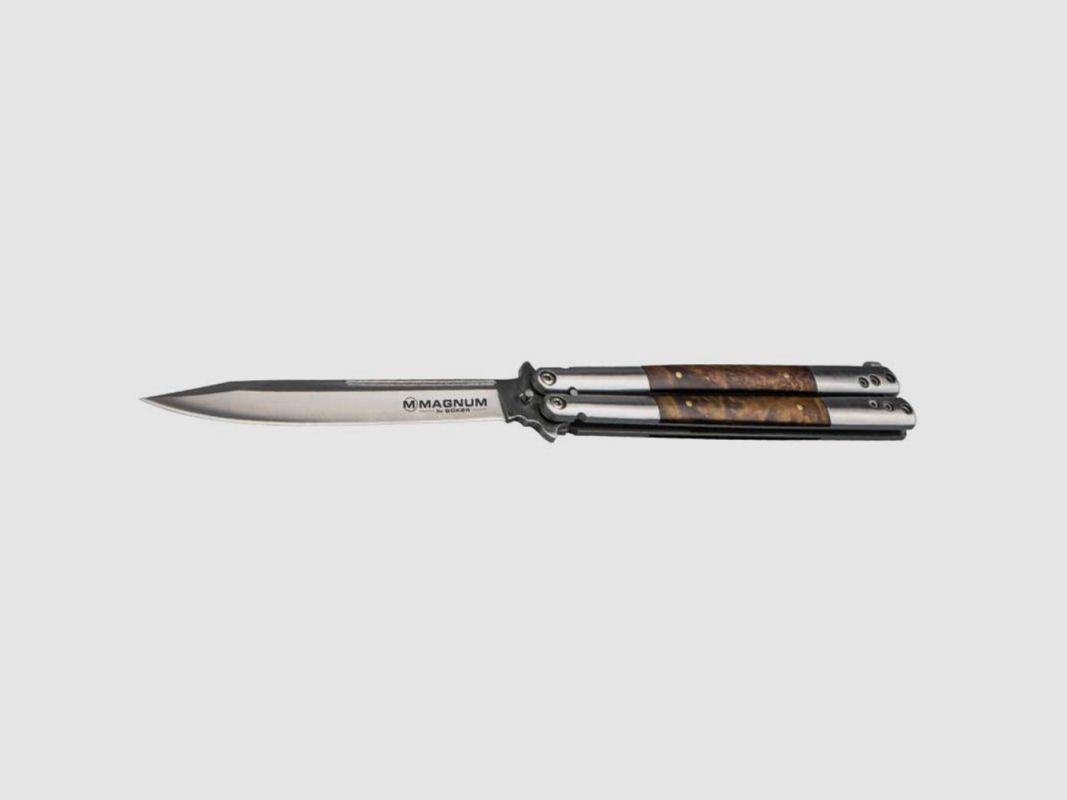 BOKER MAGNUM BALISONG HOUT GROOT
