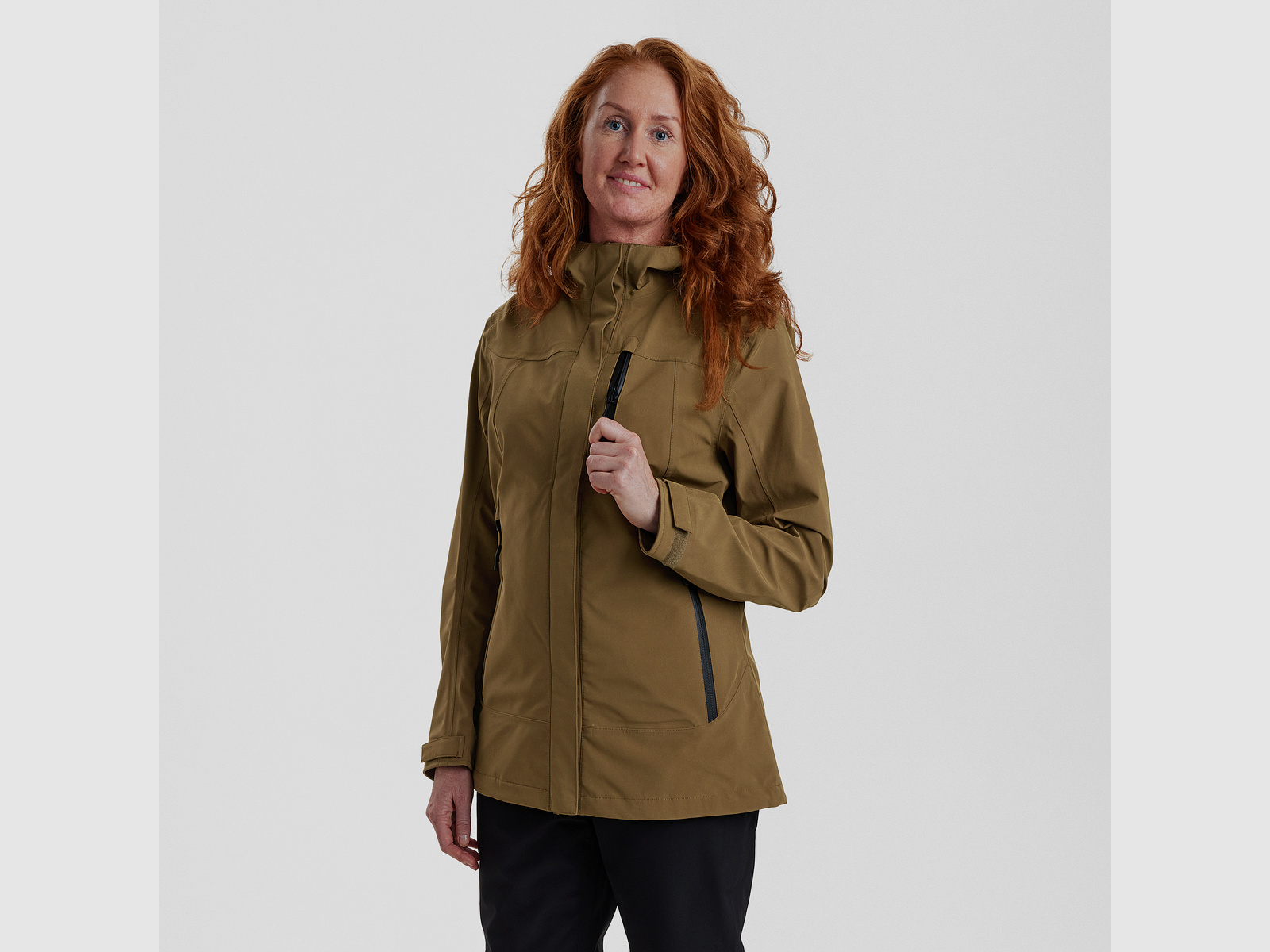 Lady Sarek Shell Jacke mit Kapuze - Butternut – Kleidergröße Damen: 48