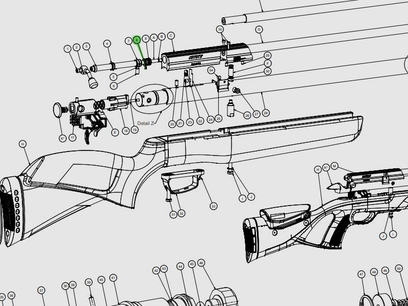 Zylinderstift fĂĽr Ladedorn fĂĽr Pressluftgewehr Gamo Coyote, Ersatzteil