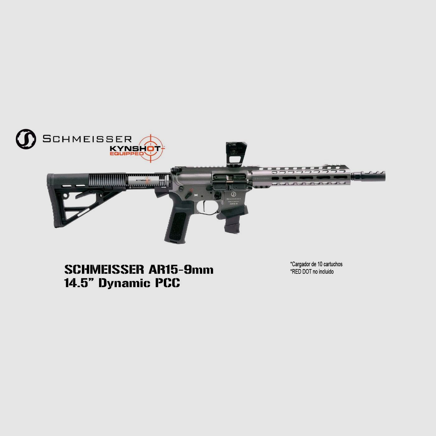 Schmeisser AR15 Gewehr Kal. 9mm Dynamic PCC 14,5″ FARBE SCHWARZ, Bild 1 von 2