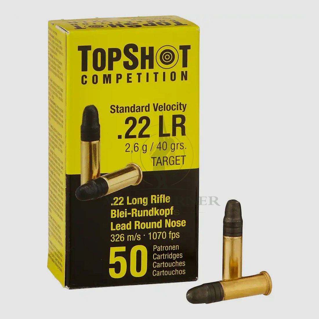 TopShot Competition .22LR 2,6g/40grs SV Target Blei-Rundkopf 50 Stk., Bild 1 von 2