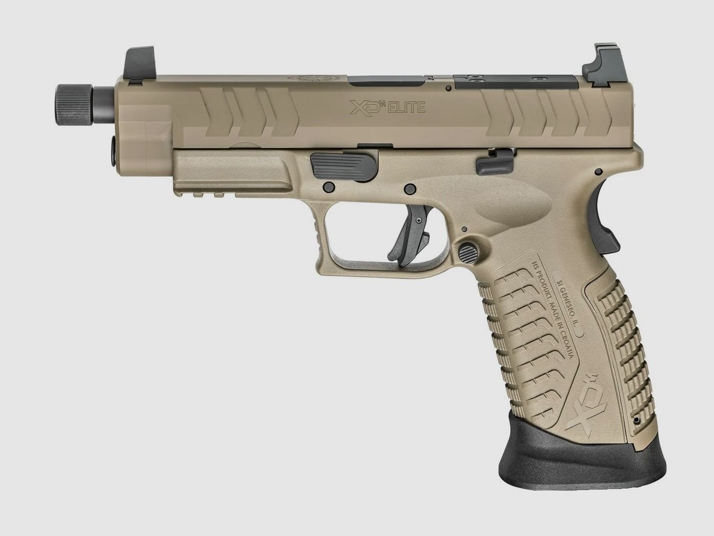 HS XD-M Elite 5,28" OSP Canon Fileté Désert FDE