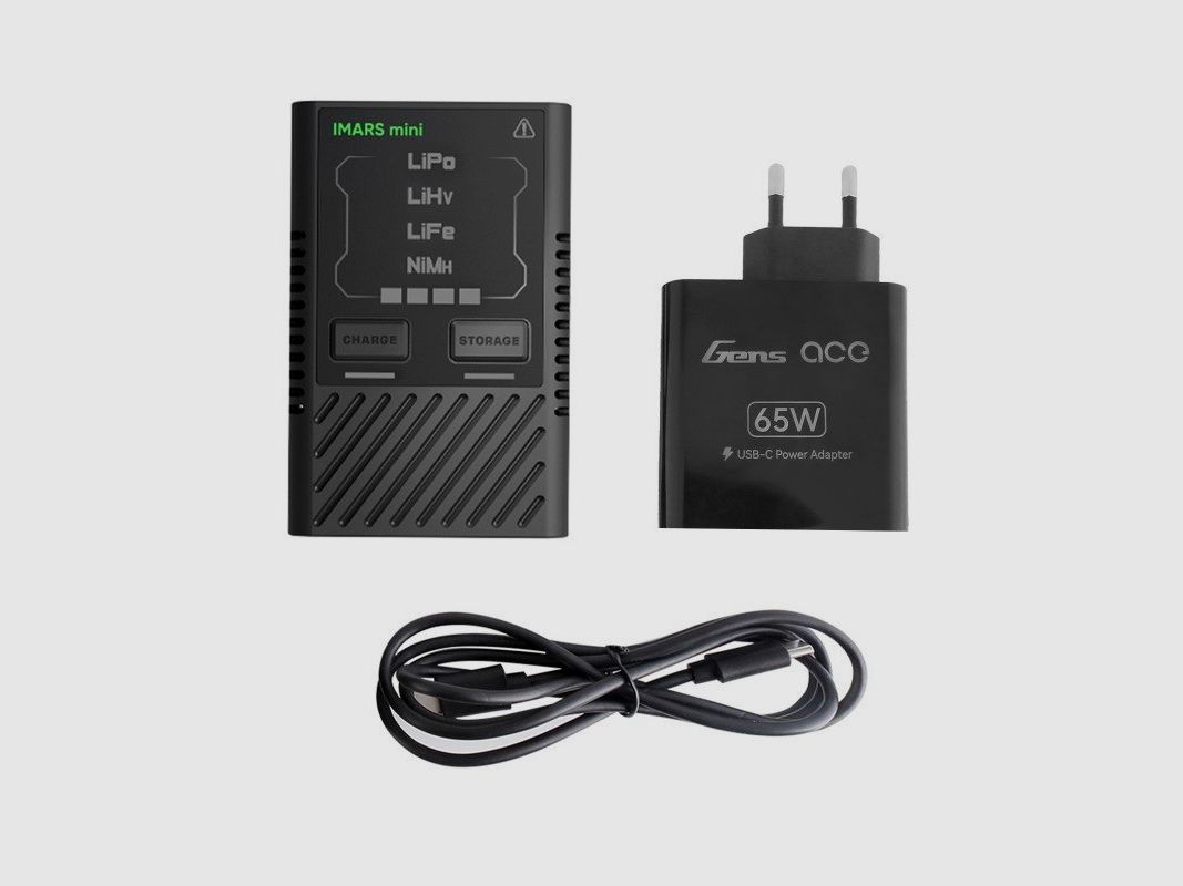 Airsoft Ladegerät IMARS mini G-Tech 65w für LiPo/LiHV/LiFe/NiMH | Gens Ace