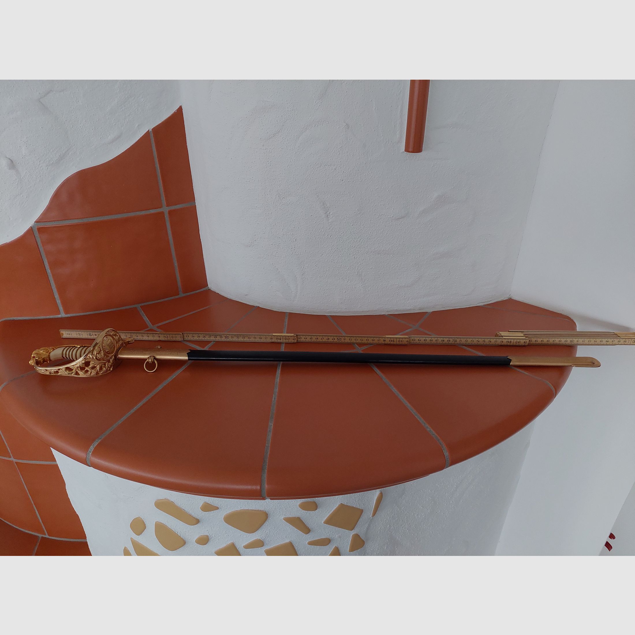 WKC sabel / degen, Colombia, 24 karaat verguld, prijs naar overeenstemming