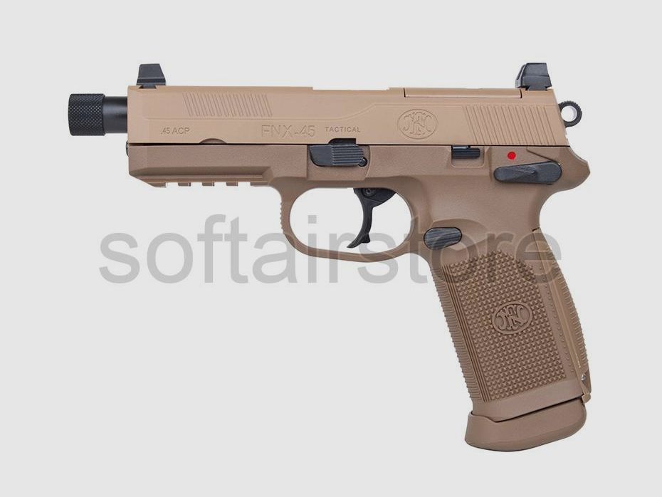 FN Herstal FNX-45 Tactical GBB Airsoft in desert -F-