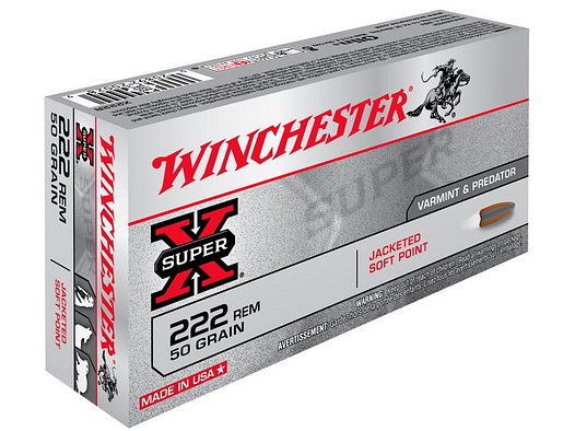 Winchester .222 Rem. Super X Pointed Soft Point 50 grs. 20 Stk.