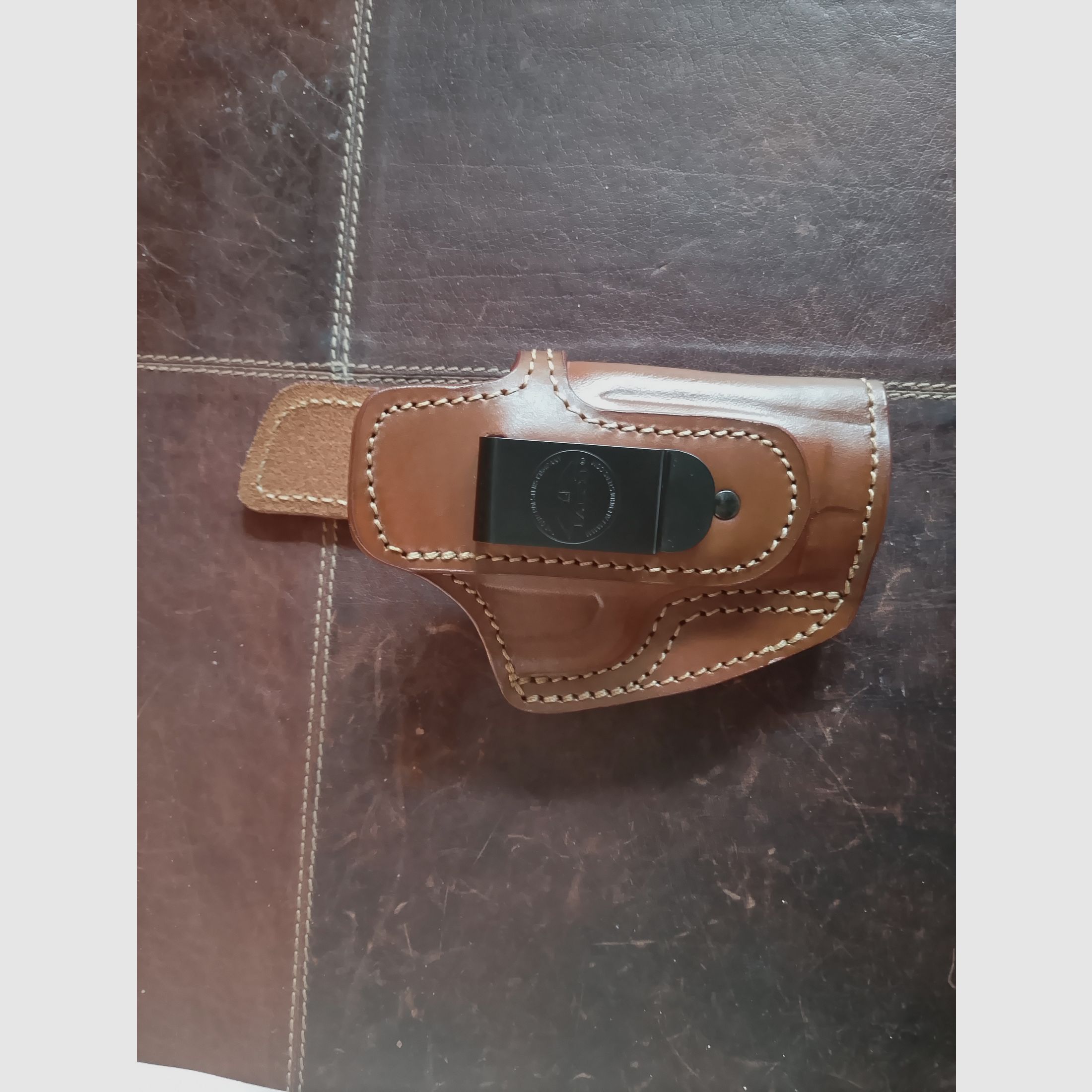 FALCO Langdon - Fondina in pelle IWB Open-Top senza tempo CZ75 compatto P-01 senza Rail