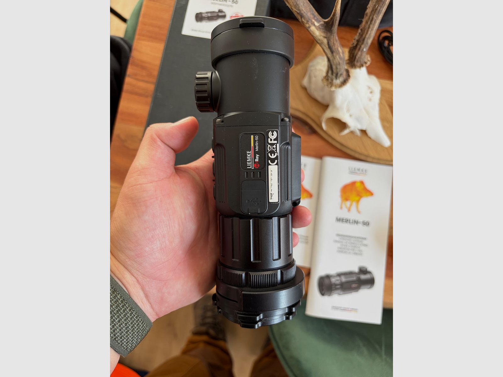 LIEMKE MERLIN 50 V2 dispositivo térmico frontal | estado TOP | 6 baterías + accesorios completos, imagen 2 de 9
