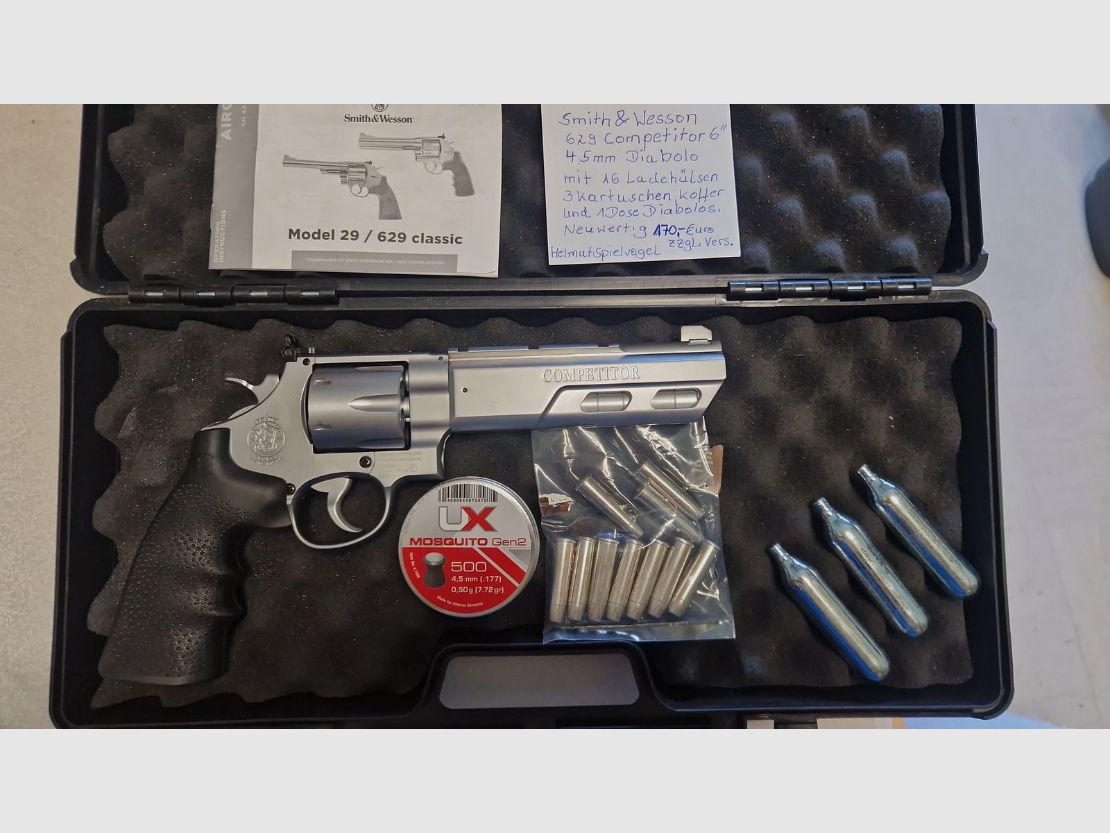 Smith & Wesson 629 Competitor 6" Co2 Revolver 