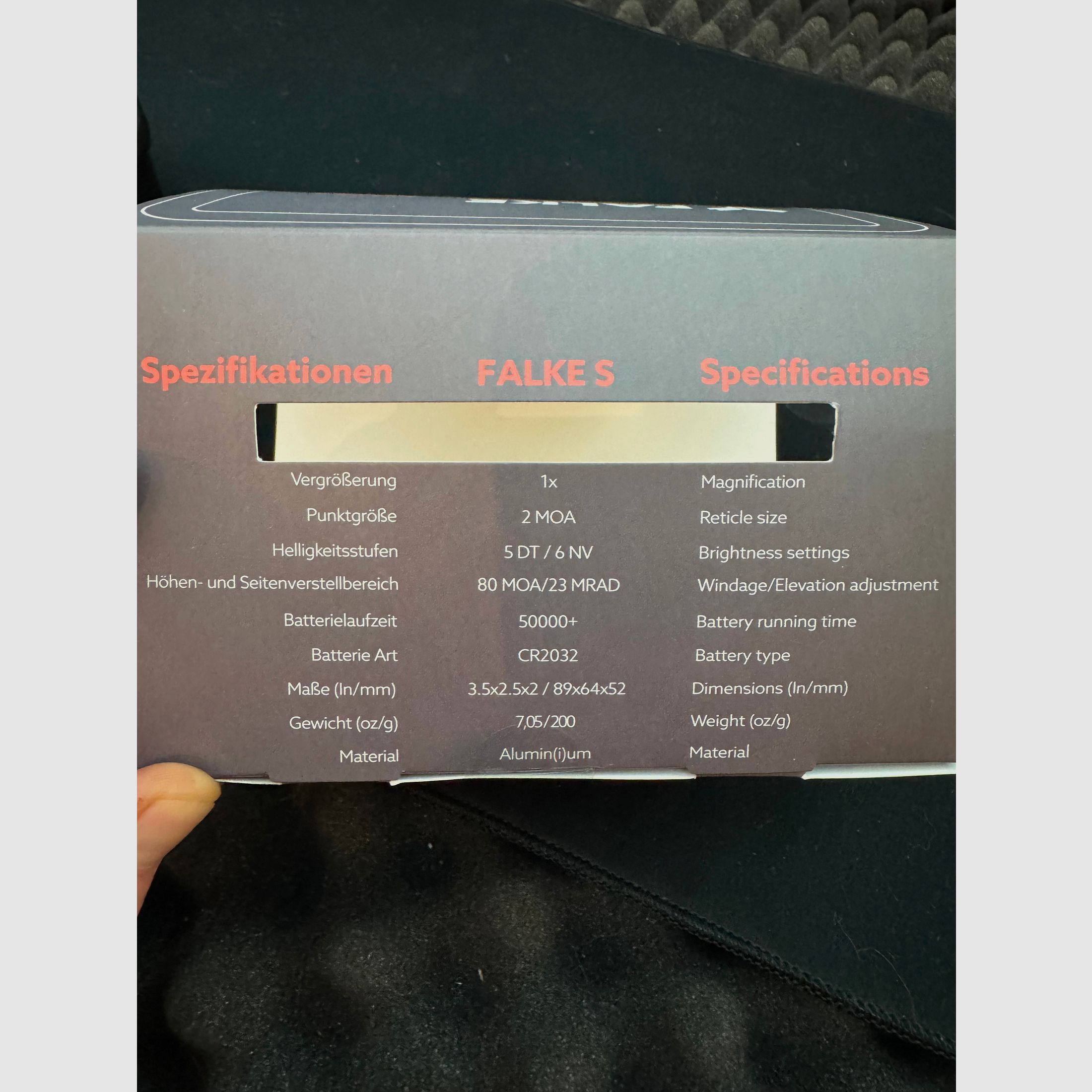 Falke S Red dot Sight, Rotpunktvisier, Durchgehen, Reflexvisier, AR-15, 