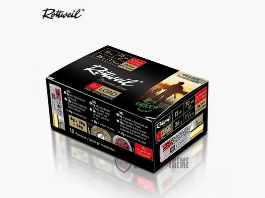 10 ROTTWEIL Bi-Load 36G Kal. 12/70 Patronen