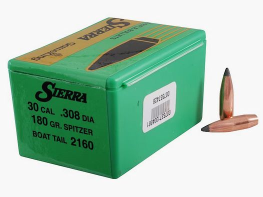 Bala Sierra .30/.308 180GR SBT 100 Piezas