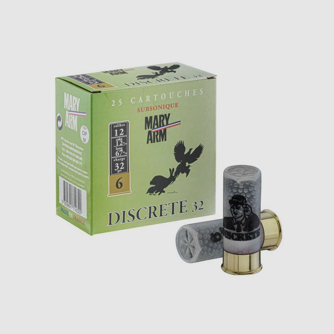 Patronen Mary-Arm subsonisch - Kal. 12/67 - Mary-Arm - Subso 12/67 p9 Bte 25, Bild 1 von 4