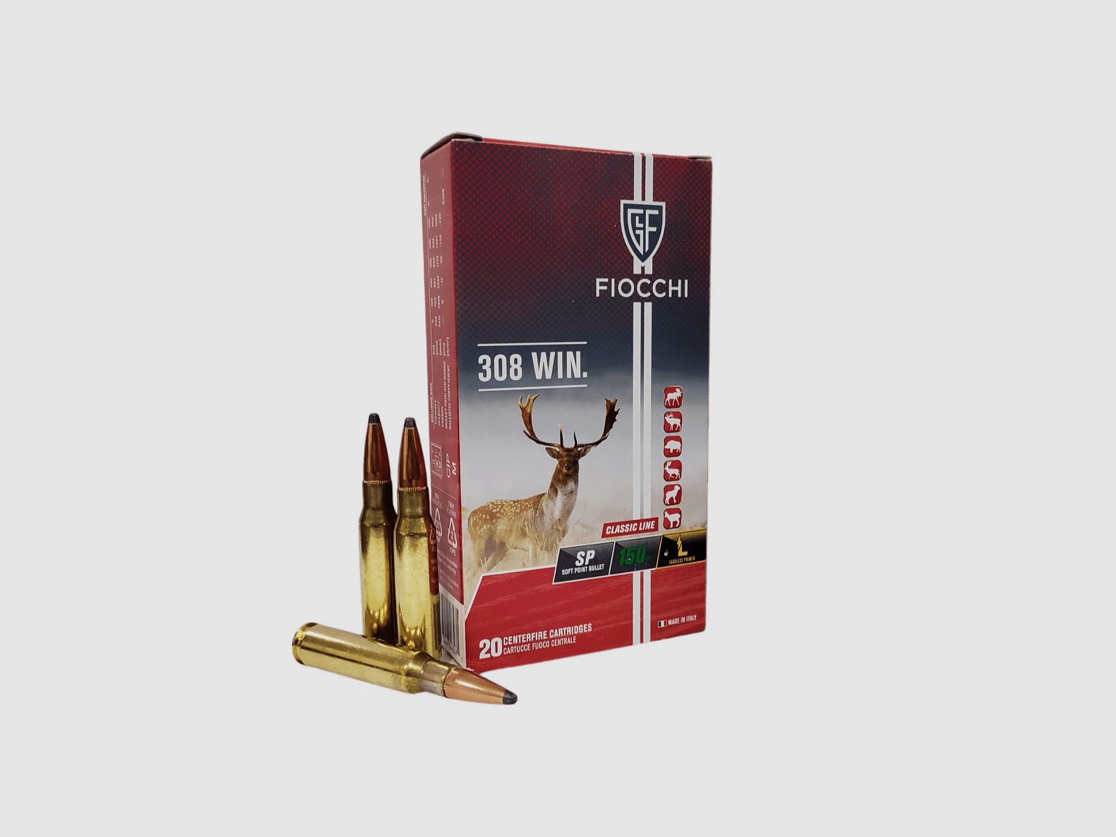 Fiocchi Patronen Kal. 308 Winchester SP 150 gr