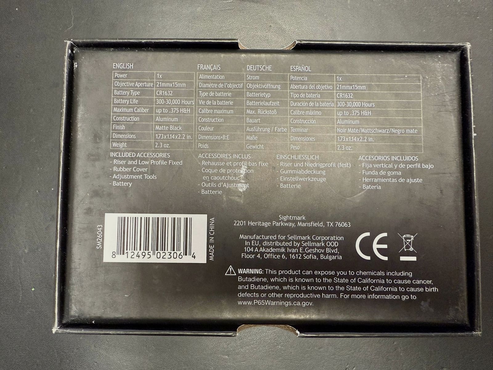 Sight Mark Mini Shot M-Spec FMS Schwarz