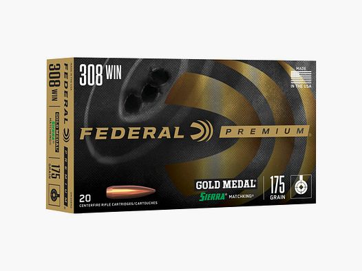 Federal Ammunition .308 Win. Premium Sierra Match King HPBT 11.3g/175grs.