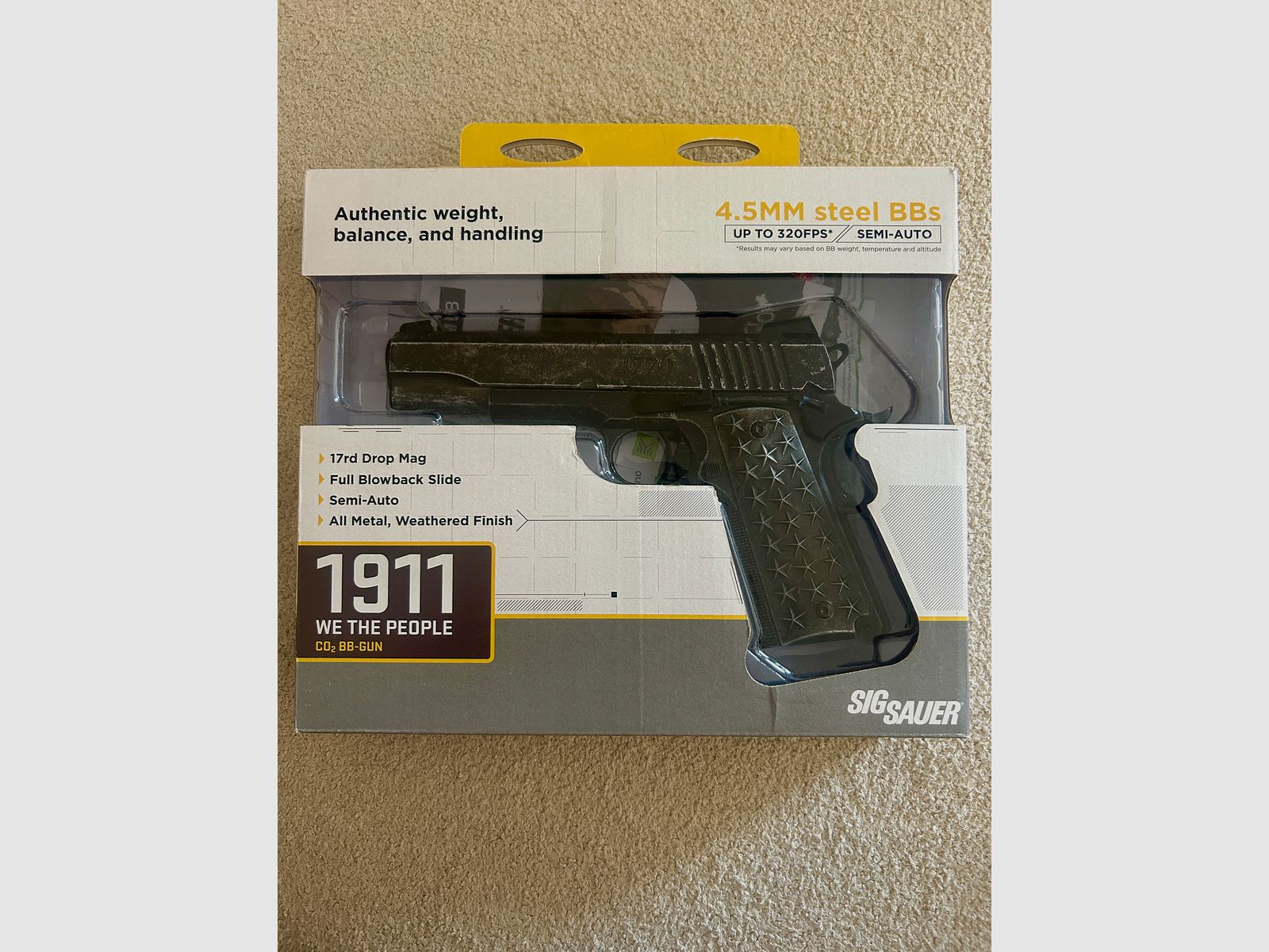 Sig Sauer 1911 "We The People" CO2 Pistolet pneumatyczny kal. 4,5 mm BB pełno metalowy