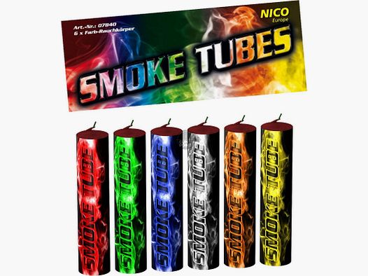 Nico Rauchfackel Smoke Tubes - versch. Farben - 6 Stk.