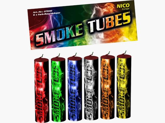 Nico Rauchfackel Smoke Tubes - versch. Farben - 6 Stk.