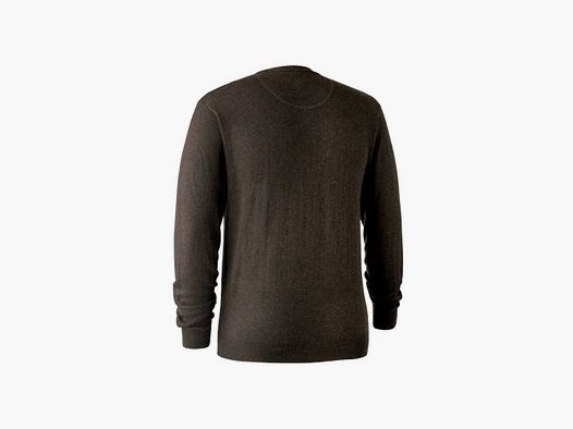 Maglione a collo rotondo in maglia marrone scuro Kingston