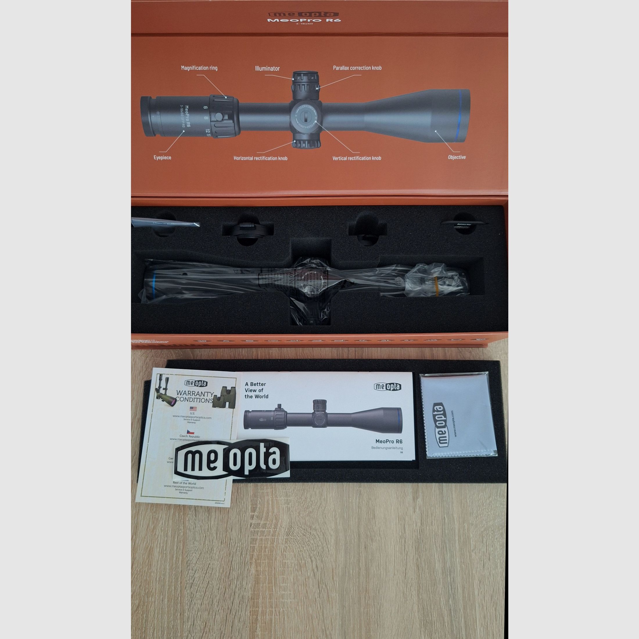 Meopta riflescope MeoPro R6 3-18x50 RD FFP