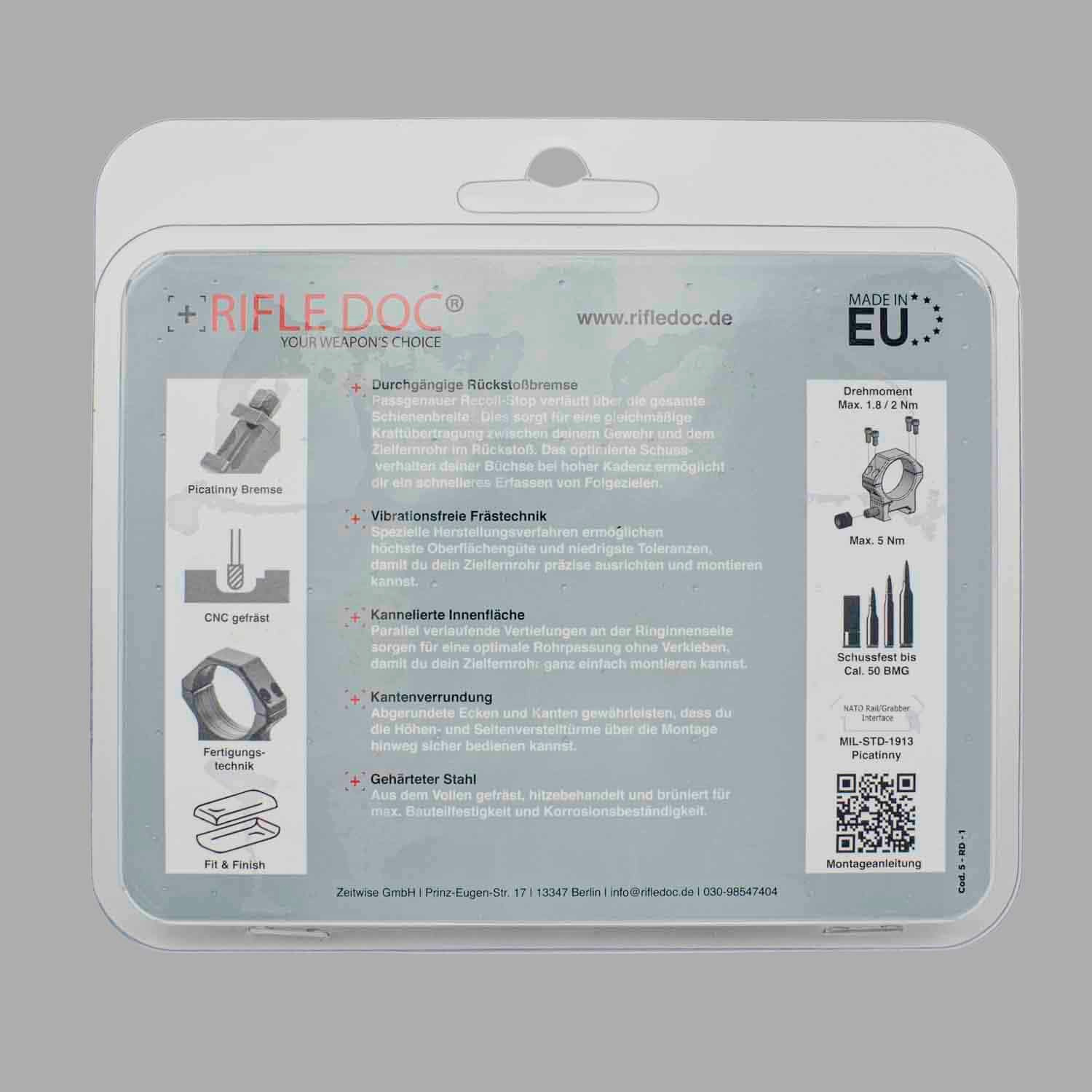 Stahlmontage | Ø25,4mm | Höhe 26mm