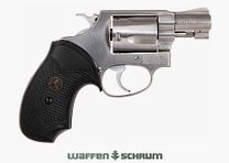 Smith & Wesson Mod. 60 .38Special, leren holster, looplengte: 1,85 inch, rubberen grippanelen