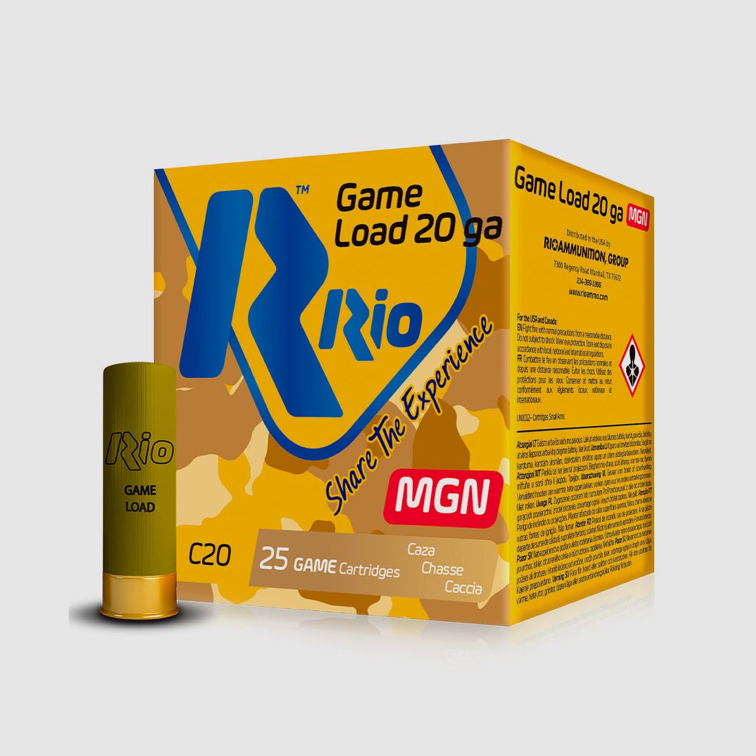 Jagdkartuschen RIO Game Load Gauche 20 Magnum Kaliber 20