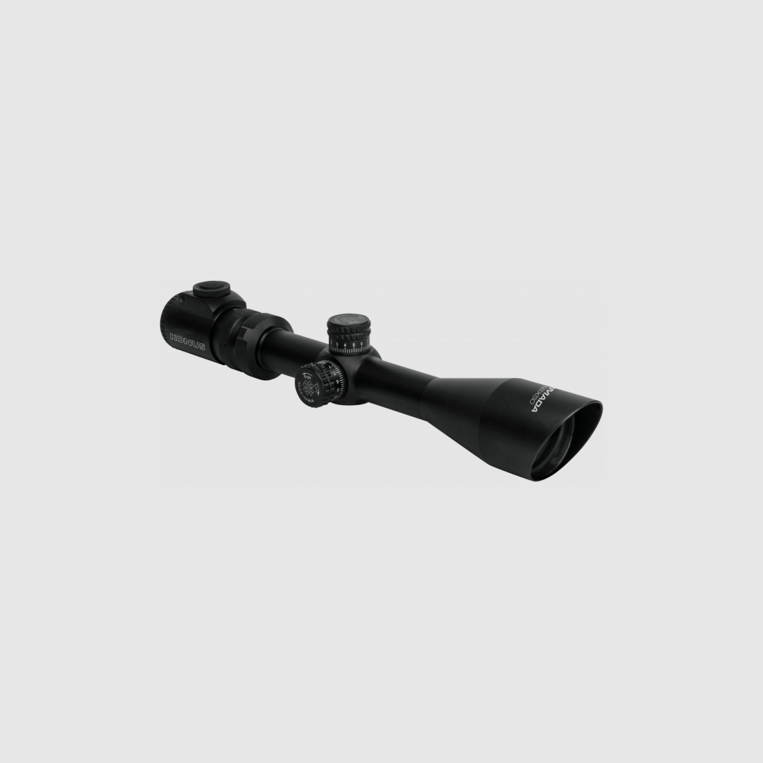 Konus Armada 4-16x50 Precise parallax adjustment at the eyepiece, with level and sunshade