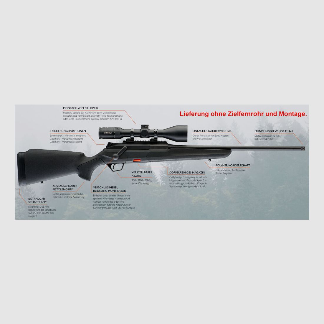 Beretta BRX1 kurz LL 51cm Geradezug Repetierer auf LINKS umbaubar BRX-1 BRX 1