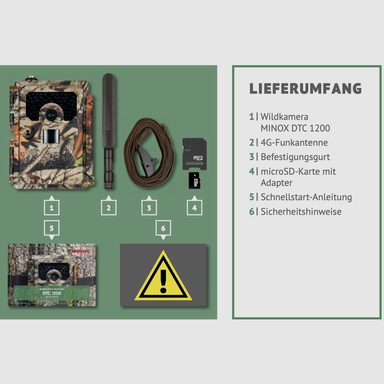 Minox 80406283 DTC 1200 4G Wildkamera Beobachtungskamera Fotofalle