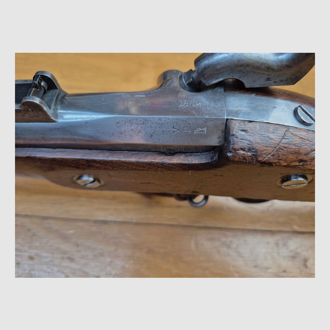 Seltenes Springfield 1861 Gewehr von Cadet – Colt Hartford 1862 – Kal. .58 mit gezogener Lauf für Minié-Geschoss – Mechanik, Markierungen und Lauf mehr als ausgezeichnet – Gewehrriemen – Hervorragend! TBE++, Bild 19 von 32