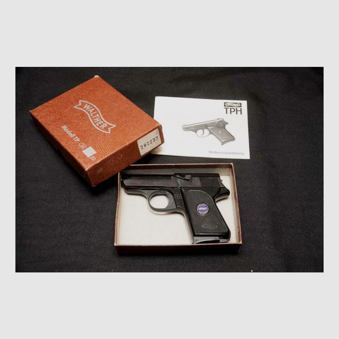Walther with original box, number matching TP hunting, construction hunting, trap hunting
