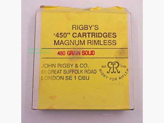 Rigby - England Büchsenpatronen .450MagRimless