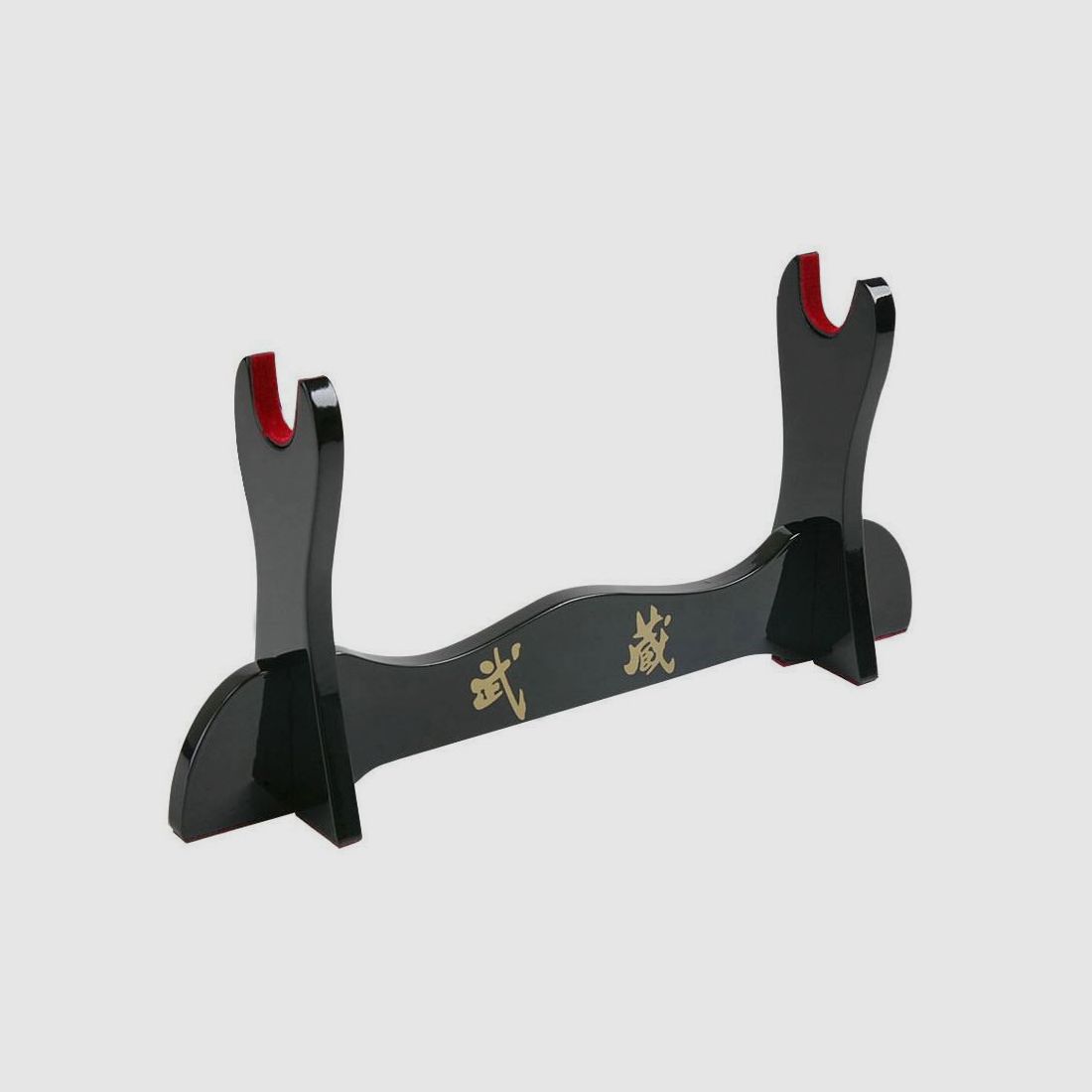 Brillo alto soporte de madera para 1 espada