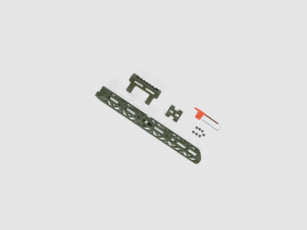 KPYK Langer AK M-LOK Handschutz mit kurzem Gasrohrcover CRC 1U004A OD Green