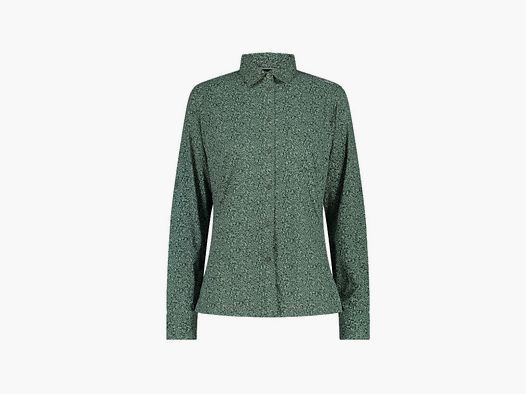 CMP Damen-Langarm-shirt mit floralem Muster Grün