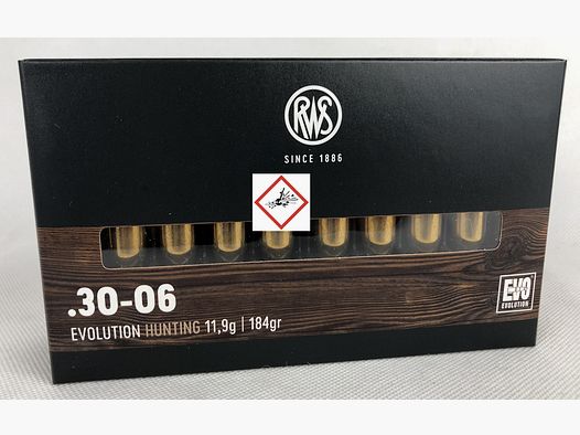 RWS EVOLUTION hunting cartridge cal. .30-06 184grs