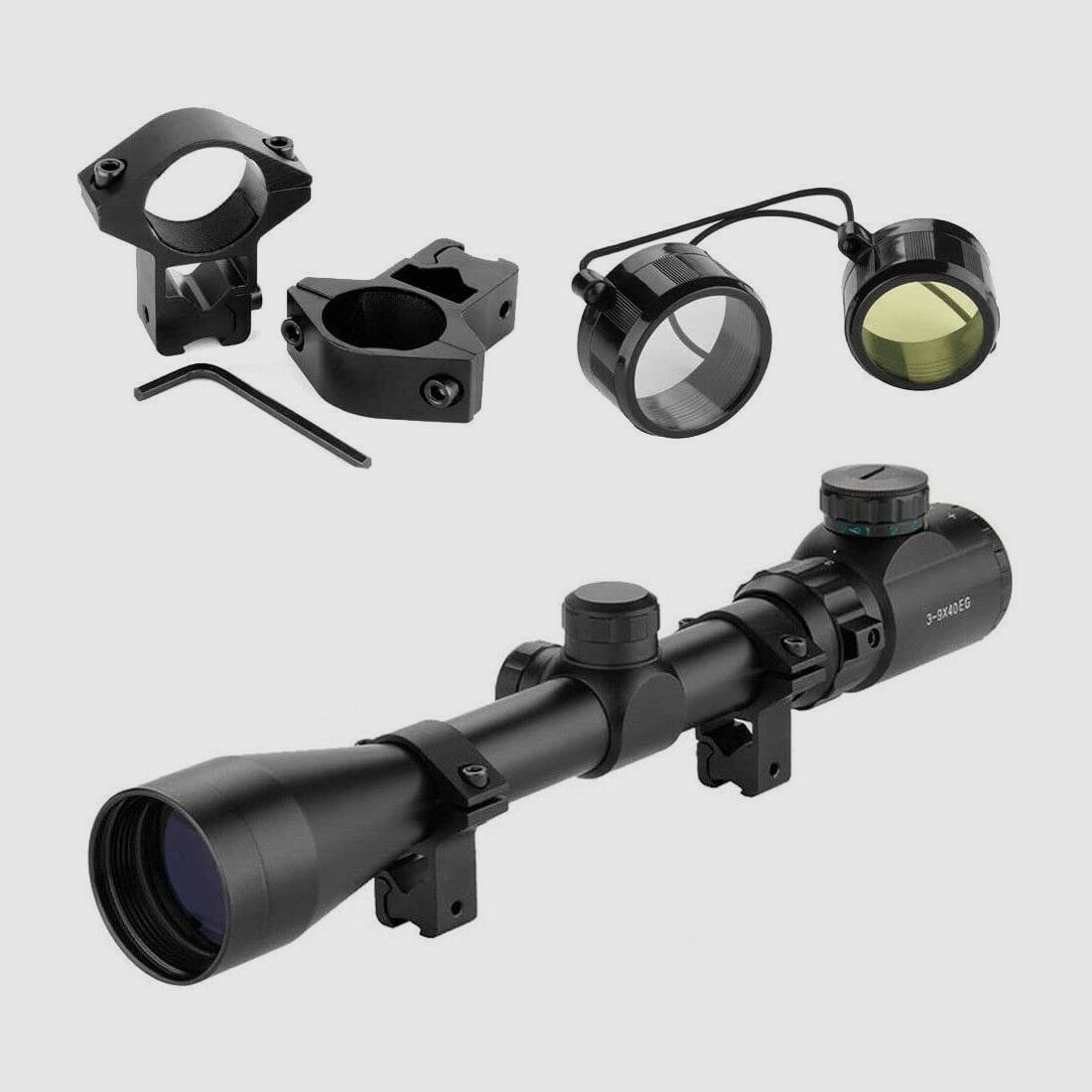 6-24x50 Gewehrzielfernrohre inkl. 11mm,Rot&Grün,für Jagd Softair und Sport