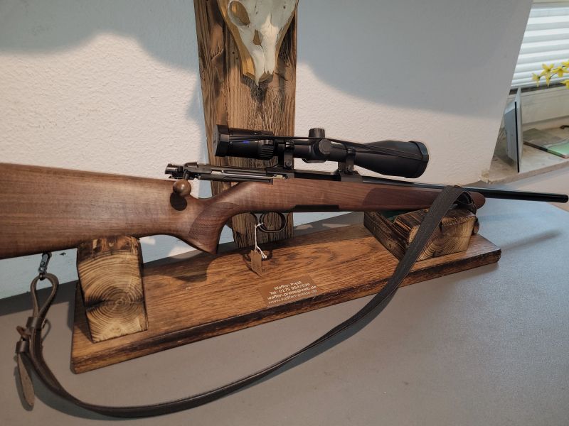 Steel Action HM 8x57IS Nußbaumschaft Geradzugrepetierer Zeiss V4 Leuchtpunkt kein Blaser Heym Kriegh