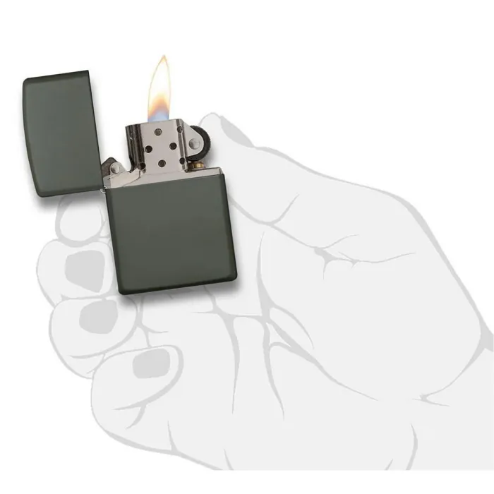 Zippo Benzinfeuerzeug matt Grün ( Oliv )